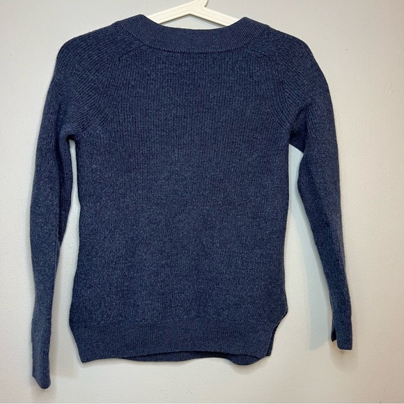 Rag & Bone Merino Wool Pullover knit Sweater V Neck Blue Sz XXS Thick Warm - Picture 11 of 14